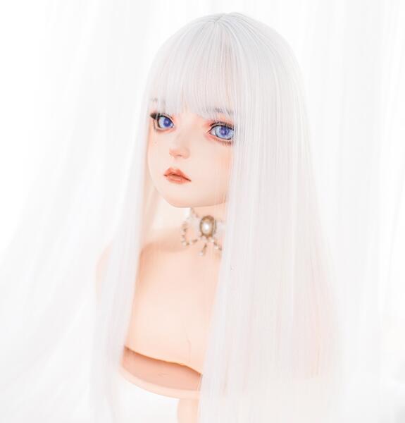 Harajuku lolita white straight wig yc23119