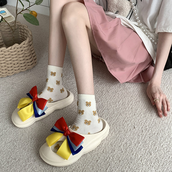 cute bow thong sneakers yc24702