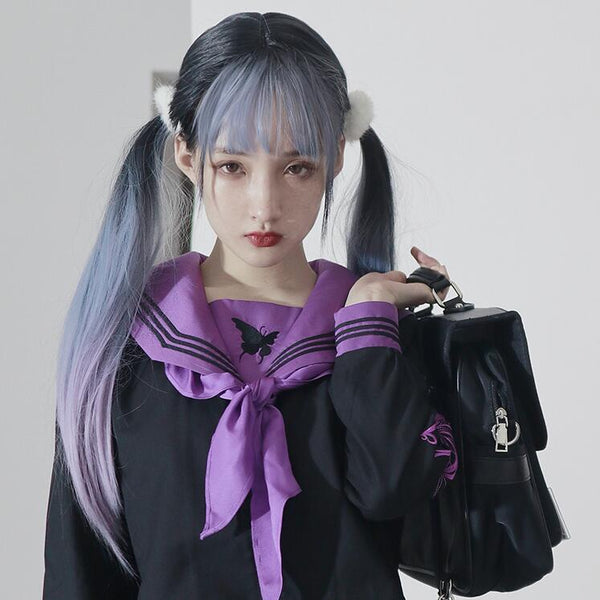 Lolita gradient blue purple wig YC23705
