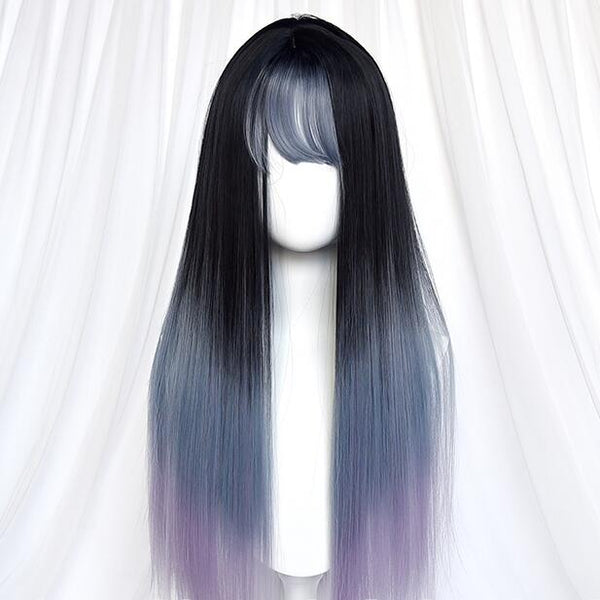 Lolita gradient blue purple wig YC23705