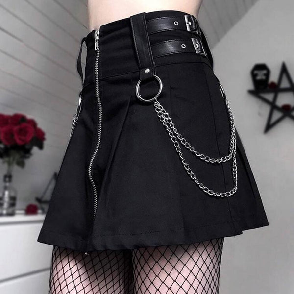 Dark punk skirt yc22948