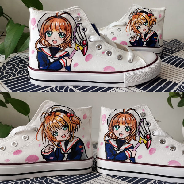 Magical Girl Sakura Hand-Painted Shoes YC23873