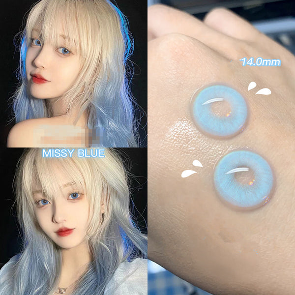 Anime blue CONTACT LENS (TWO PIECES) YC24554