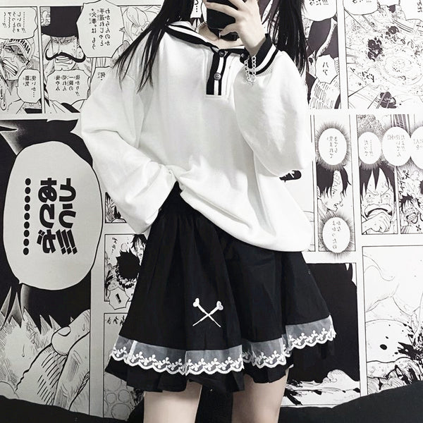 Anime dark lace skirt yc24646