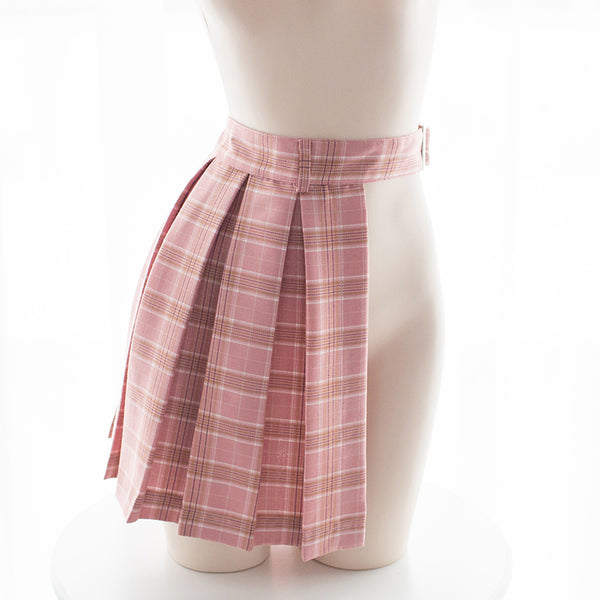 Lolita plaid side slit skirt    YC21458