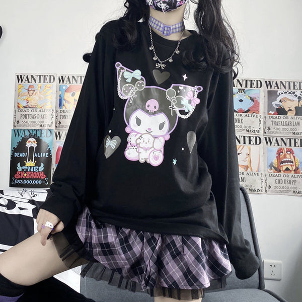 Cute Kuromi Long Sleeve T-shirt YC24421