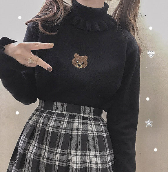 Cute bear sweater top yc22773