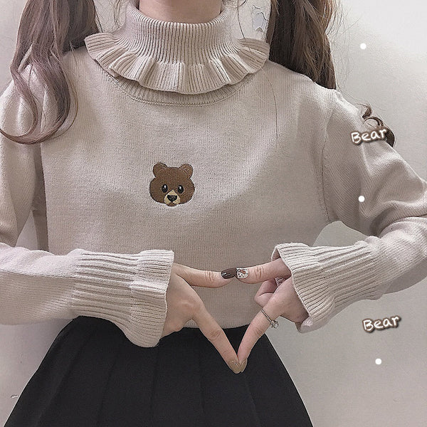 Cute bear sweater top yc22773