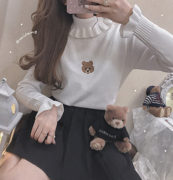 Cute bear sweater top yc22773