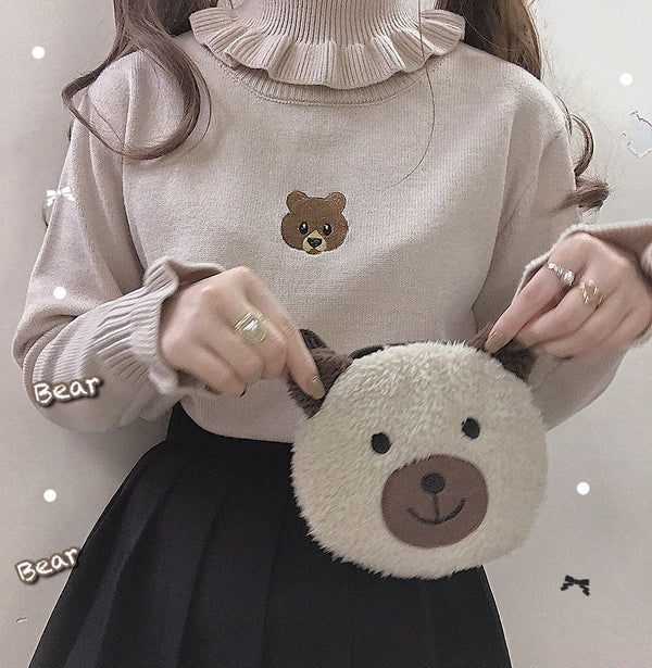 Cute bear sweater top yc22773