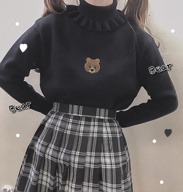 Cute bear sweater top yc22773