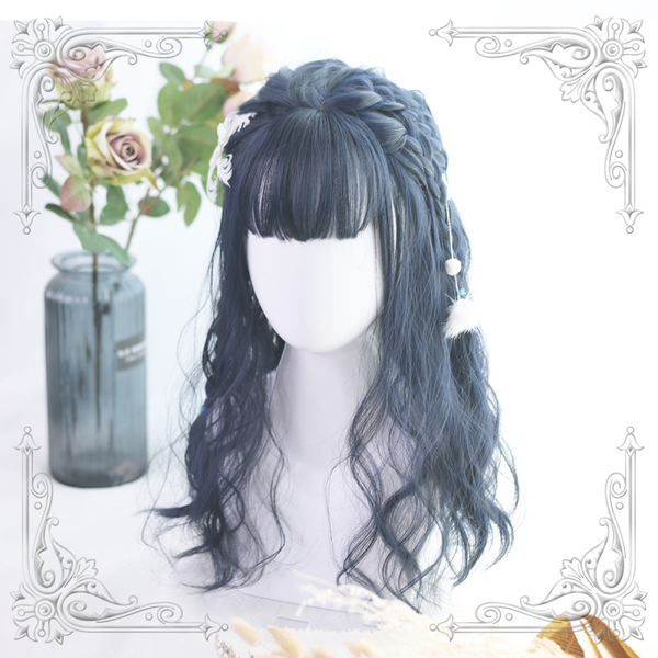 Lolita dark blue wig yc20545