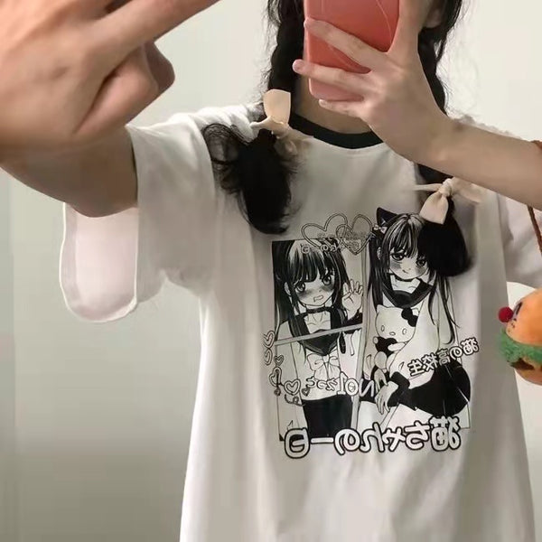 anime cartoon girl t-shirt  YC50035