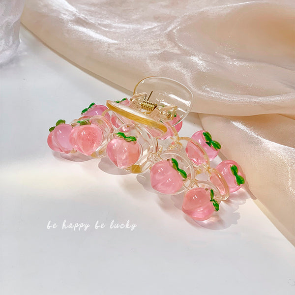 Girly peach hair clip yc24753