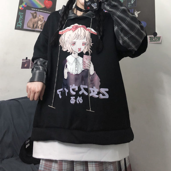 Harajuku patchwork sweatshirt yc40111