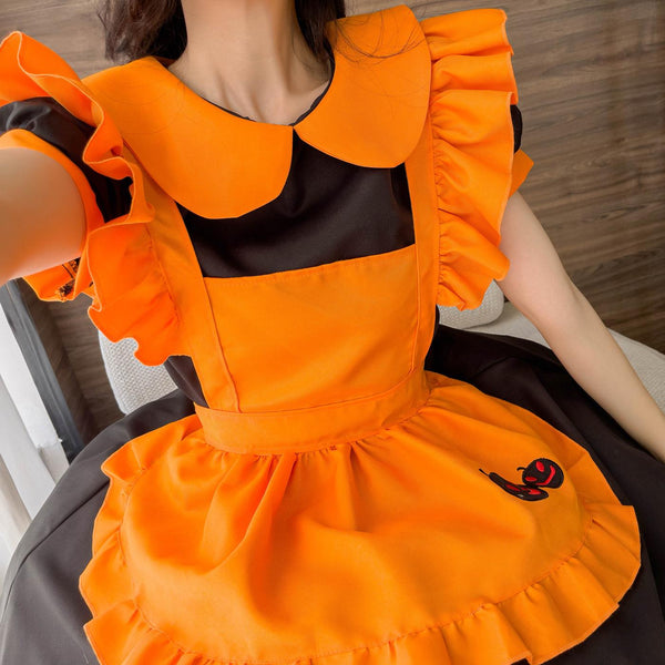 Halloween Pumpkin Maid Dress yc24787