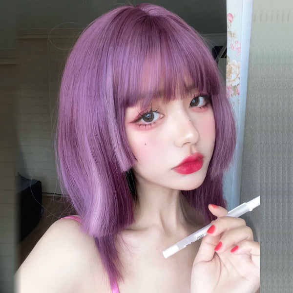Harajuku purple mid-length wig YC24400
