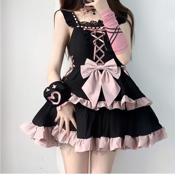 Lolita bow lace jsk dress(plus size) yc50174