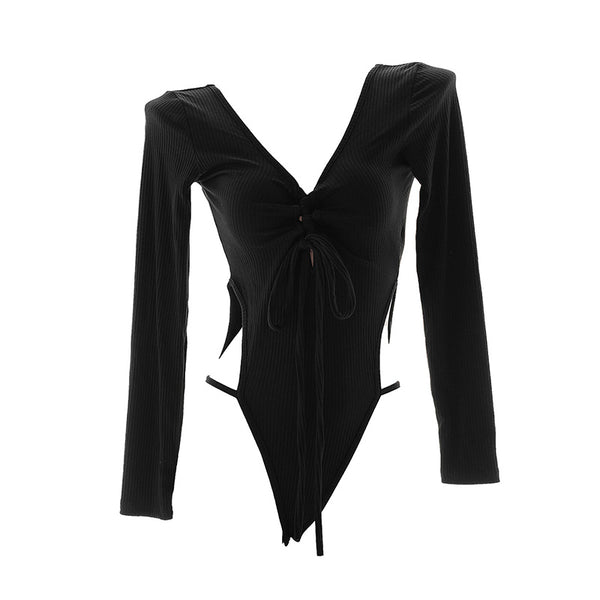 Black sexy bodysuit YC24467
