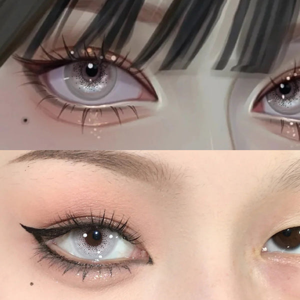 Anime gray COLOR CONTACT LENSES TWO PIECES yc24567