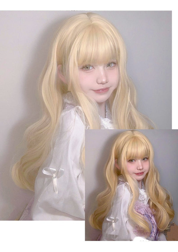 Lolita long curly blonde wig YC24443
