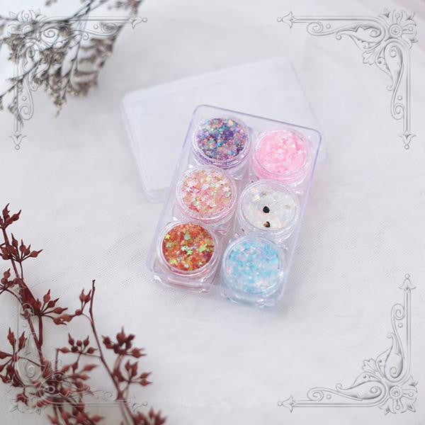 Glue-free glitter powder corner stickers YC21811