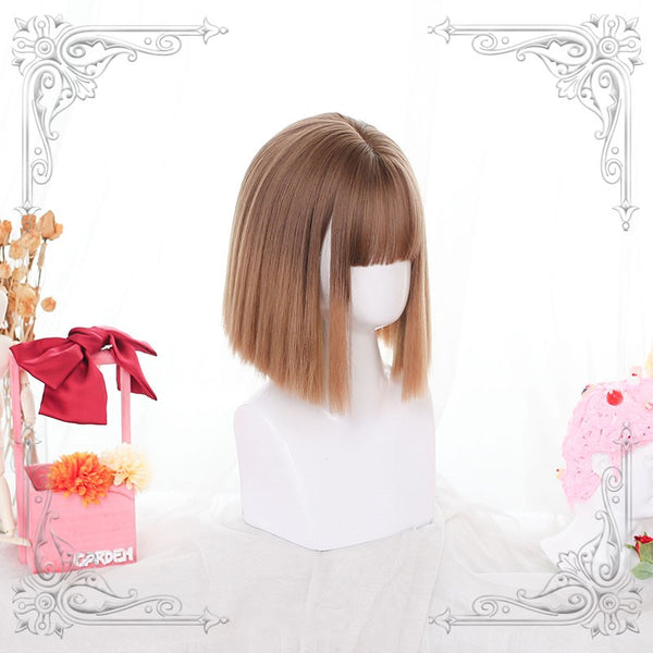 Lolita short straight mixed color wig YC24343