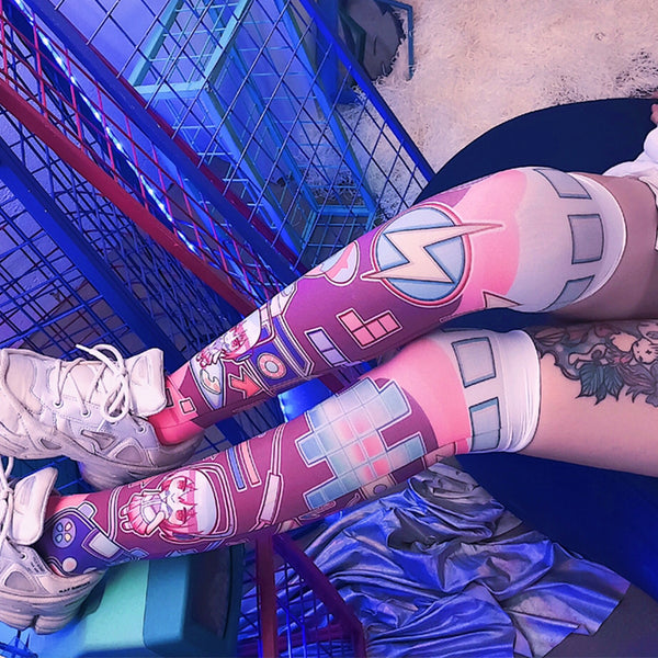Video game girl COS long tube socks (one pair) YC21513