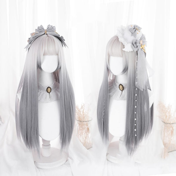 Lolita gradient color long straight hair wig YC24530