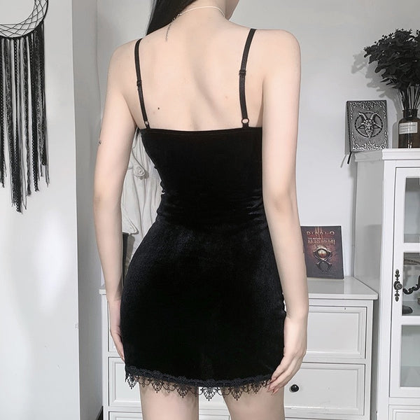 gothic velvet slip dress yc24742