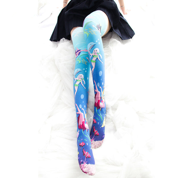 Mermaid over knee socks  YC21964