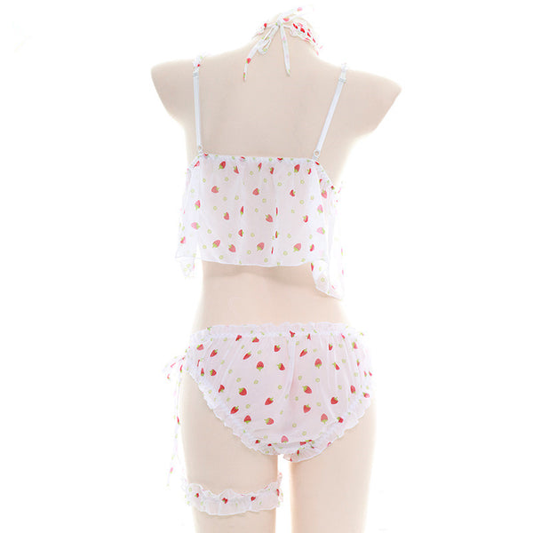 Strawberry Strap Nightdress Set  YC50006