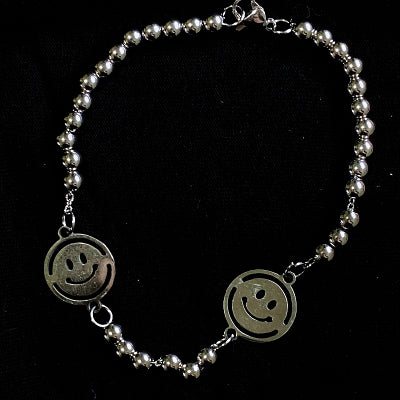 Hip hop smiley couple bracelet yc22686
