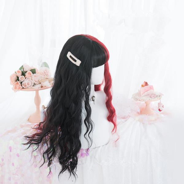 Harajuku Lolita red and black color matching wig  YC21391