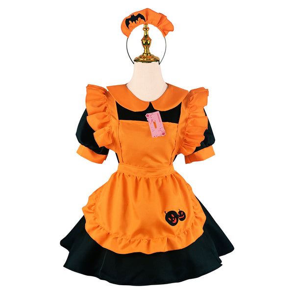 Halloween Pumpkin Maid Dress yc24787