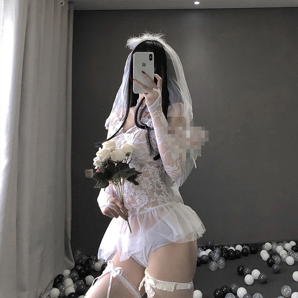 Sexy wedding dress lace underwear set YC21909