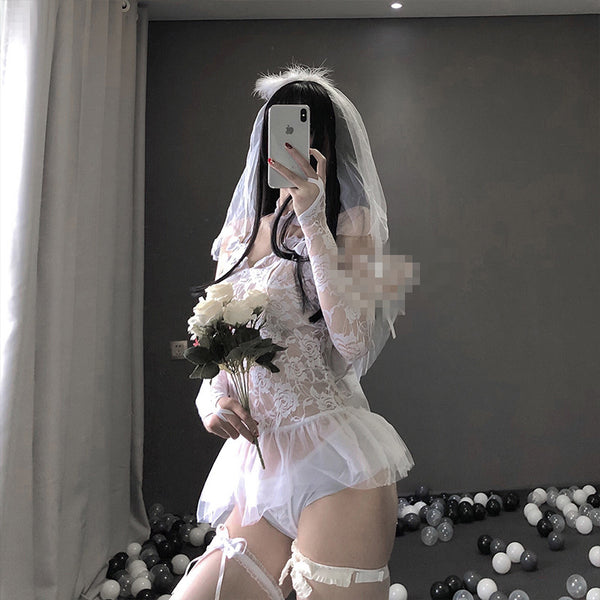 Sexy wedding dress lace underwear set YC21909