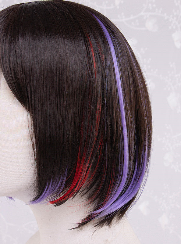 Lolita brown purple mixed color wig YC21541