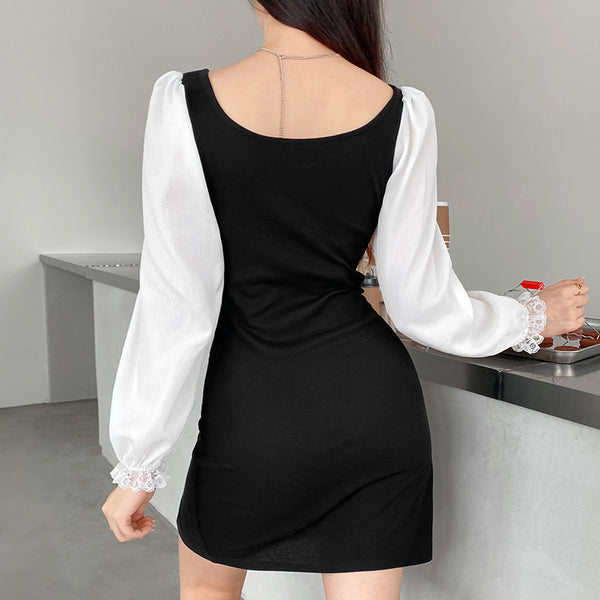 Japanese black and white dress YC23951