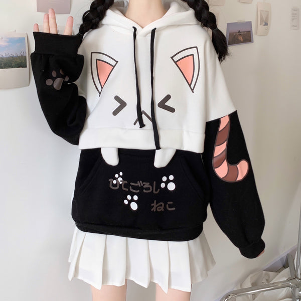 Cute cartoon cat print sweater yc50208