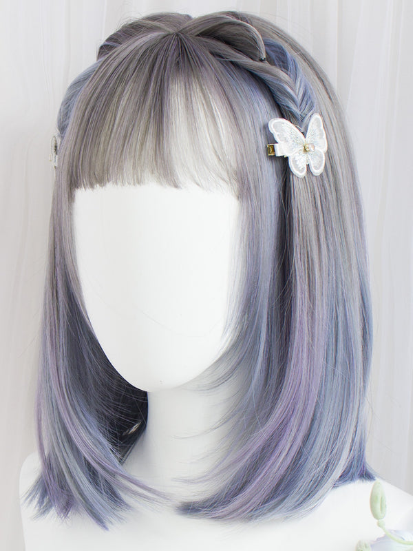 Gradient mixed color short wig YC24413