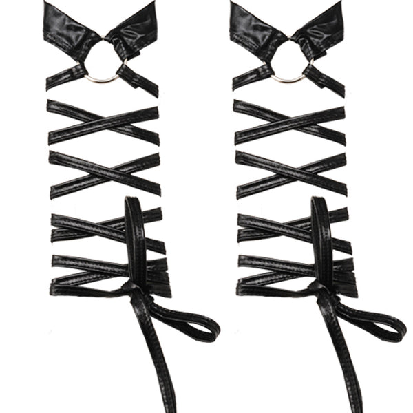 Sexy black strappy leg loop YC24405