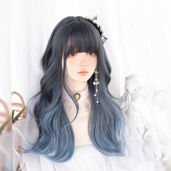 Lolita long curly hair mixed color wig YC24522