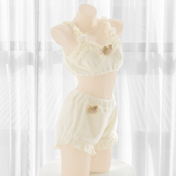 Cream Bear Underwear Set yc24721