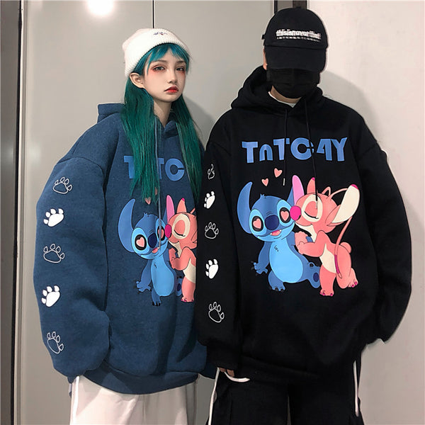 Stitch Couples Hooded Sweatshirt yc22543