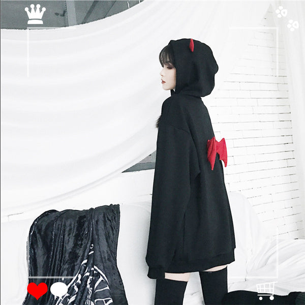 Little devil plus velvet sweater YC22128