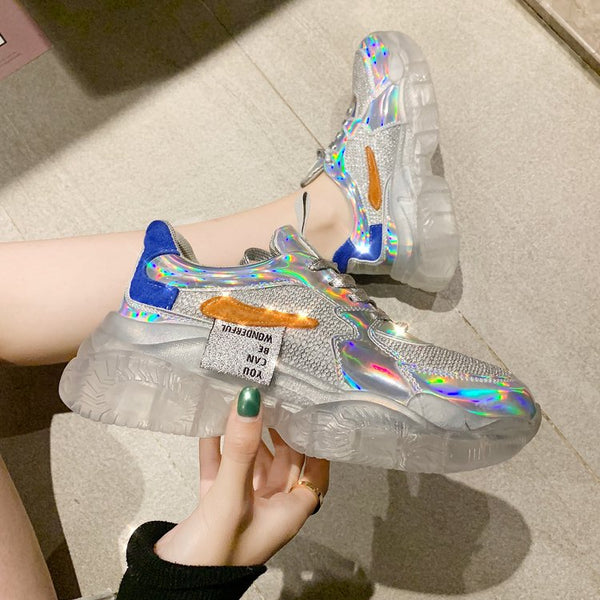 Laser crystal shoes yc22776