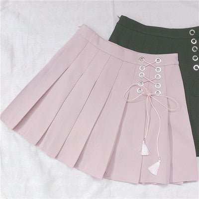 Bow tie high waist skirt    YC21464