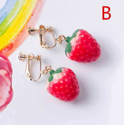 Fruit strawberry earrings yc22796