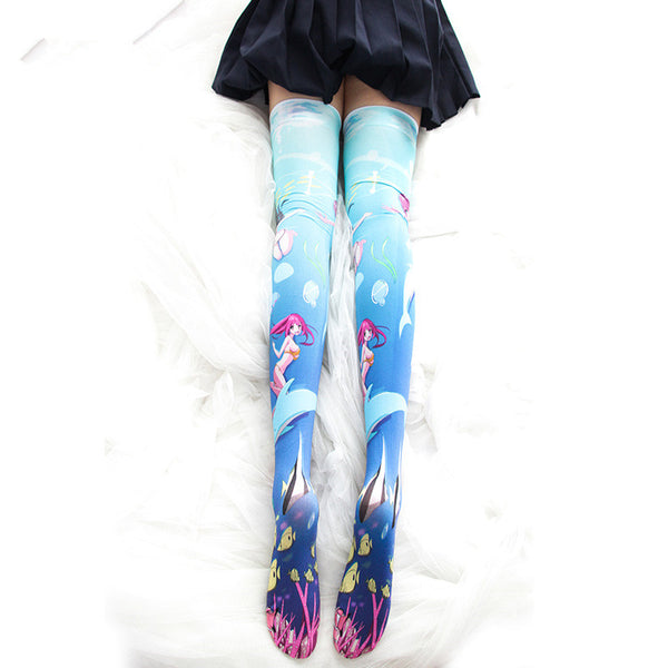 Mermaid over knee socks  YC21964